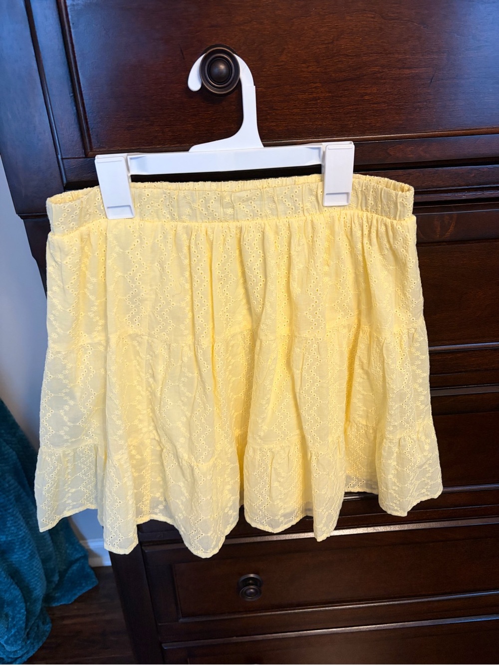 Sunshine Eyelet Mini Skirt - Yellow